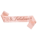 Élégante écharpe d'anniversaire 70 & Fabulous en or rose pour fête de femme - Taille unique / Or Rose 70e
