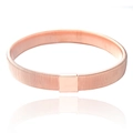 Bracciale a molla in oro rosa con piastra quadrata, fascia elastica in metallo per uomo - Oro rosa