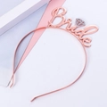 Cerchietto Bride in oro rosa con strass per accessori da festa di addio al nubilato - Oro rosa