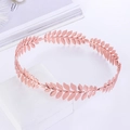 Elegante roségouden lauwerblad kroon hoofdband voor bruiden in Griekse godin stijl - Roségoud
