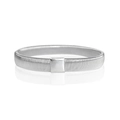 Silver elastic metal armbands with square buckle for mens shirts sleeve garters - White K/Silver