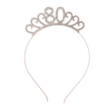 Rose gold 80th birthday crown headband with white rhinestones on a clean white background - 80th Birthday Rose Gold