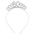 Sparkling silver rhinestone number 80 birthday tiara headband for party celebration - 80th Birthday Gold