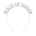 Ασημένια στέκα Maid of Honor με γράμματα από στραφταλιστά στρας για γάμους και πάρτι - Ασημί