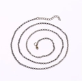 Dettaglio della catena per collana in bronzo con chiusura a moschettone e maglia regolabile - Bronzo Antico 80cm