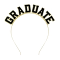 Set serre-tête Graduate doré et écharpe pour décoration de remise des diplômes fond blanc - Serre-tête