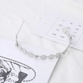 Baroque silver coin headband for women with vintage relief and sparkling rhinestones - Silver