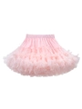 Gonna tutù a strati color bianco sporco da donna con fiocchi decorativi in vita - Altezza 160-175cm / Rosa Nude (Vita Regolabile)
