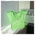 Bolso tote de malla verde brillante de verano con diseño ligero y transpirable mujer - Verde