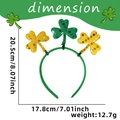 Cerchietto con trifoglio per San Patrizio verde e oro dimensioni e design leggero - Taglia unica / Stile Trifoglio con Paillettes Oro-Verde-Oro
