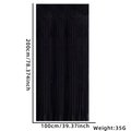 Black metallic fringe curtain backdrop for football parties, size 100x200cm, pack of one - 1x2m Glossy Black Tinsel Curtain
