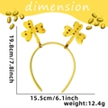 Cerchietto giallo per San Patrizio con trifogli in paillettes dorate e dimensioni - Taglia unica / Stile Trifoglio con Paillettes Oro