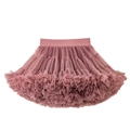 Girls dusty rose tutu skirt with elastic waistband and multilayered soft mesh tulle - XS / Black Tea Latte