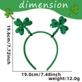 Green sequined shamrock headband for St. Patrick's Day with dimensions 19.6x19cm - One Size / Sequined Green Shamrock Style