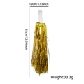 Metallische goldene Cheerleader-Pompons mit Griff, 32cm lang für Sportveranstaltungen - Gold