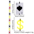Ghirlanda poker in feltro con Asso di Picche, Cuori e simboli Dollaro per decori casino - Stile Poker E Dollaro