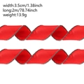 Nastro rosso natalizio 3,5cm con bordi verde oro per decorazione regali di Natale - Rosso Con Bordo Verde