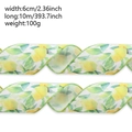 Cinta con alambre de 6cm con estampado de limón para envolver regalos de Pascua - Estilo Limón Amarillo