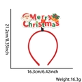 Christmas headband with Santa Claus and Merry Christmas text in red color - Santa Bell Letter Style