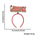 Merry Christmas headband with snowman pattern and festive red velvet fabric finish - Snowman Santa Leg Letter Style