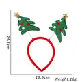 Christmas tree headband with green glitter and gold stars, weight 16g, size 24.5cm - Christmas Tree & Gold Stars