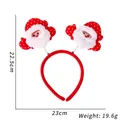 Christmas headband with spring-loaded Santa Claus dolls and red fabric wrapping - Santa Claus Design