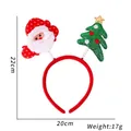 Christmas headband with Santa Claus and sequin tree spring deign for holiday parties - Santa Claus & Christmas Tree
