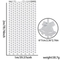 Silberne Glocke Folienvorhang Weihnachtsdekoration 1x2m Lametta Vorhang für Partys - Silber / 1m*2m