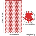 Red Christmas bell foil curtain backdrop measuring 1x2m for party wall decorations - Red / 1m*2m