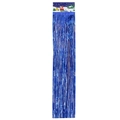 Vibrant blue laser tinsel curtain for party backdrops with metallic gloss finish - Dark Blue