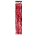 1m x 15cm laser red foil fringe curtain for festive party and holiday decoration - Red