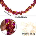 Ghirlanda di paillettes magenta e oro da 2M per feste e decorazioni di compleanno - Tinsel Disco Rosa Rosso Oro / Circa 2m di lunghezza