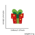 Pinza para el pelo de acrílico caja de regalo de Navidad con medidas 4,01x3,49 cm - Patrón de Caja de Regalo