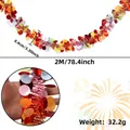 2M colorful macaron circle garland tinsel for party decoration with 8.4cm width - Macaron Round Mixed Red Tinsel / Approx. 2m Long
