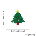 Pinza de pelo de árbol de Navidad con dimensiones de 4.35cm y detalle de estrella amarilla - Árbol de Navidad de Estrella de Cinco Puntas