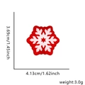 Red and white acrylic snowflake hair clip with precise size and weight measurements - Snowflake Style