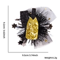 Pince à cheveux de fête pour animaux avec bouteille de champagne et étoiles dorées - Bouteille de vin gobelet