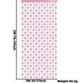 Rosa Fransenvorhang mit Schleifen und Sternen 1x2 Meter für Partydekorationen - Rosa