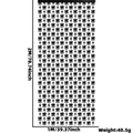 Detailansicht der 1x2m schwarzen Bogen- und Sternfolienvorhang Maße und Leichtbauweise - Schwarz