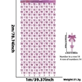 Rosa Lametta-Vorhang Detail mit Schleifen und Sternen, Maße 1x2m für Partydekoration - Laser Rosa