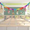 Ghirlanda in carta a nido d'ape con animali a fumetti per decorazione aula - Stile Animali Cartone Animato (HY-LUZLH-02)