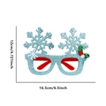Lunettes de Noël pailletées bleu clair avec flocons et houx pour fête d'enfants - Bleu Clair Flocon de Neige