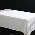 Mantel rectangular desechable de plástico PE blanco puro para decoración de mesa de fiesta - Cuadros Blancos / 137*274cm