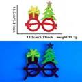 Christmas tree glasses with fluorescent glow effect, dimensions 13.5cm and 11.7g weight - Gift Box Christmas Tree