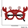 Lunettes de fête crabe rouge brillant pour anniversaire d'enfants, largeur 16,5cm - Taille unique / Crabe