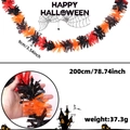 Halloween Girlande in Orange und Schwarz, 200 cm lang und 9 cm breit für Party-Deko - Rot Schwarz und Orange