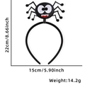 Halloween black spider headband with large eyes cartoon design for party costumes - Multi-leg Spider Headband