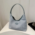 Borsa tote hobo grigio-blu di grande capacità con elegante trama a motivi di nuvole - Blu