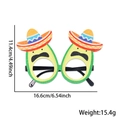 Occhiali da sole avocado con sombrero per festa messicana con dettagli di misura e peso - Stile Avocado Sombrero