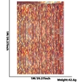 Roségoldener Laser-Lametta-Vorhang für Partydeko, Größe 1x1m und 42,6g Gewicht - 1*1m Laser Orange